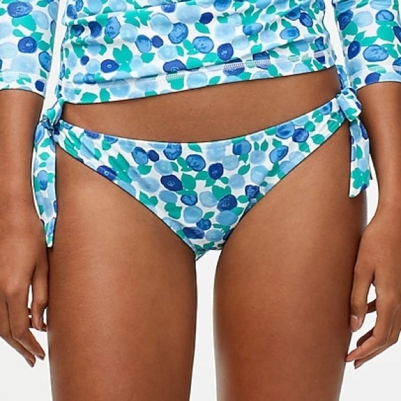 J Crew Eco ruched french bikini top in blueberry floral Size XXL - Picture 5 of 8